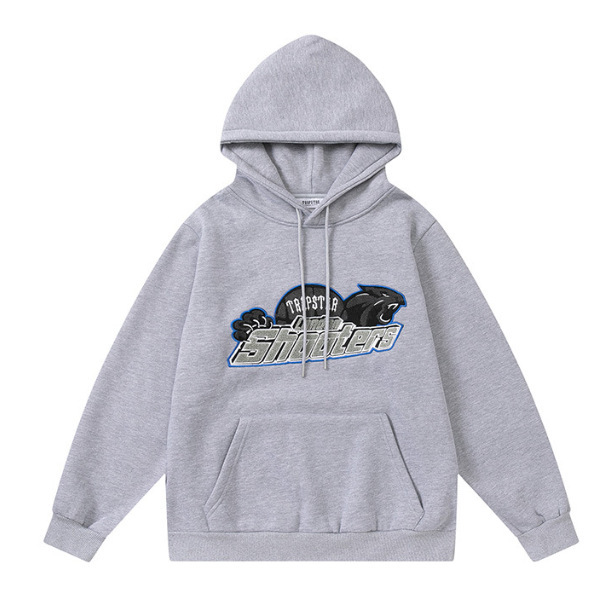 Trapstar冬の背面刺繍ダウンフード付きコートアメリカフード付き全虎頭シリーズ衛衣ズボンセット街|undefined