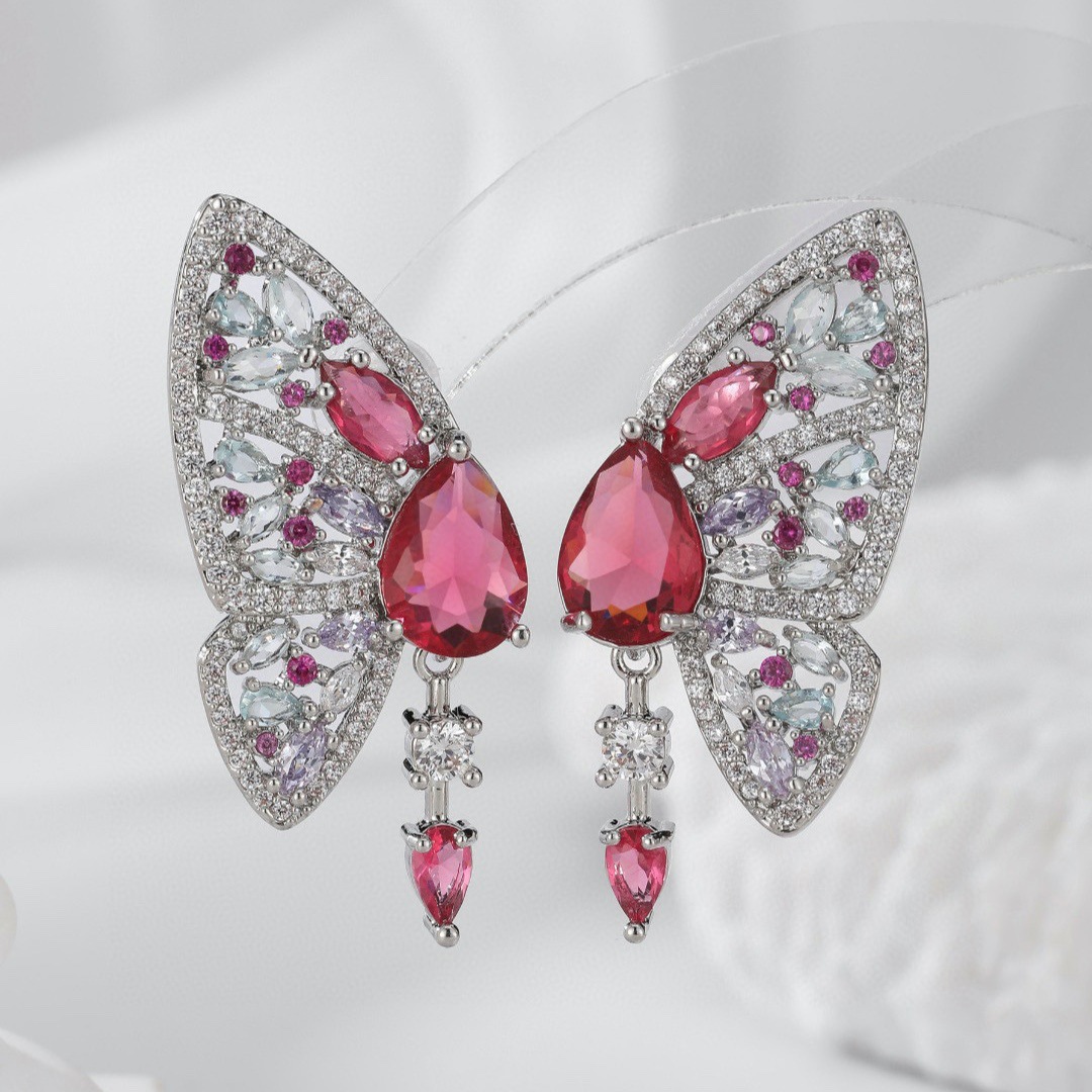 Fashionable agile three dimensional elegant earrings drop-shaped…