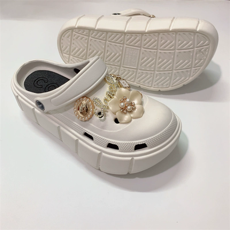 Perfume platform, beach footwear buckle, shoes, new collection, flowered