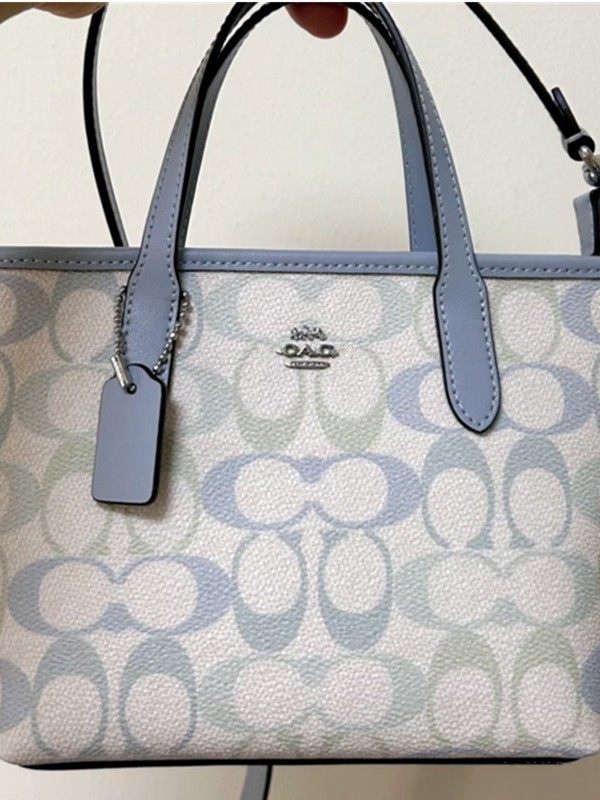 Şəhər üslubunda mini tote çanta, çap dizaynlı çiyin və çarpaz çanta