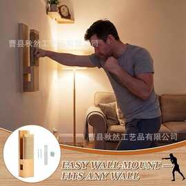 木质跆拳道拳击训练工具壁挂式带麻绳缠绕拳击训练架练习击打架