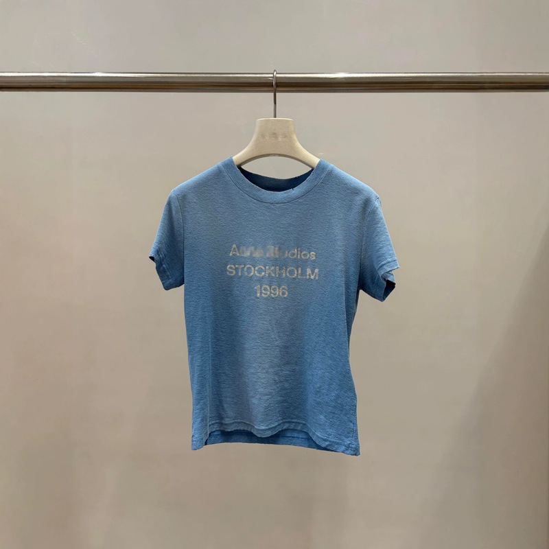 Ac's New 26Ss High-Quality 1996 Logo Spray-Painted Vintage Short-Sleeve T-Shirt for Women Ac's New 26Ss High-Quality 1996 Logo Spray-Painted Vintage Short-Sleeve T-Shirt for Women