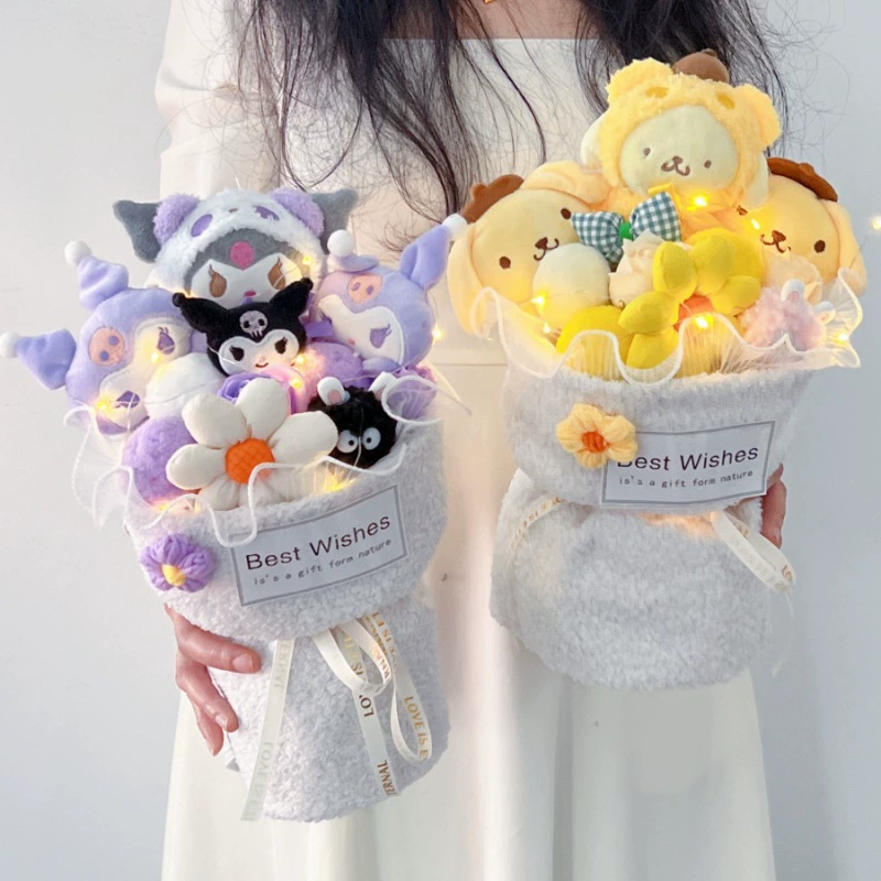 Детская кукла-девочка, подарок на день рождения, букет