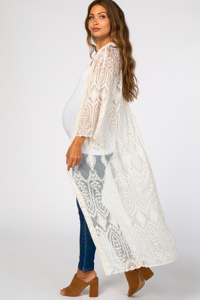 147g Weight White Color Wholesale Sexy Lace Long Cardigan Bikini Blouse Nihaojewelry 1