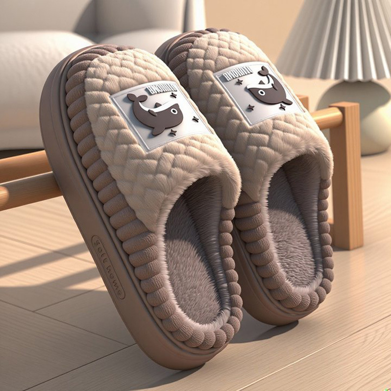 Zukangle Large Size Cotton Slippers for Men 2025 New Outer Wear Autumn and Winter Fleece-Lined Warm Anti-Slip Anti-Odor Slippers for Women Zukangle Large Size Cotton Slippers for Men 2025 New Outer Wear Autumn and Winter Fleece-Lined Warm Anti-Slip Anti-Odor Slippers for Women