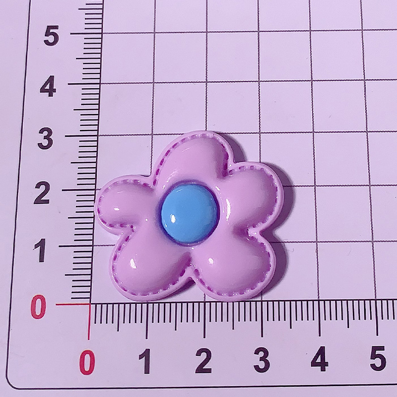 Mediano nuevo accesorios de resina de flores de dopamina DIY accesorios para el cabello caja de teléfono móvil colgante hecho a mano agujero material de hebilla de zapatos