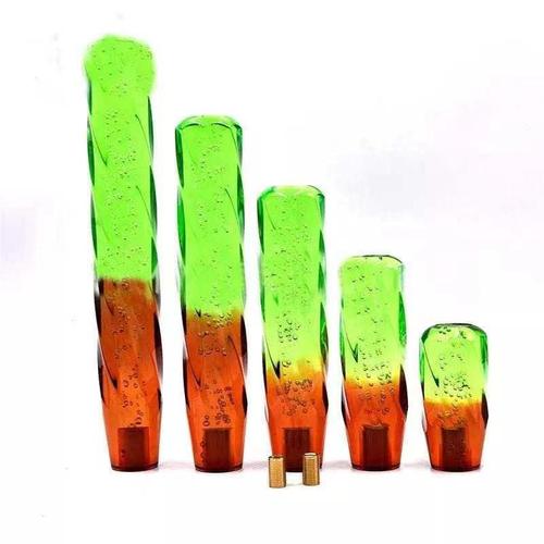 Cross-border car crystal twisted gear shift knob dual-color universal modification shift lever gear shift lever with lighting