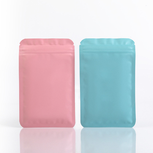 Colorful jewelry ziplock bag frosted aluminum foil bag double-sided aluminized opaque bone bag food powder sealed packaging bag