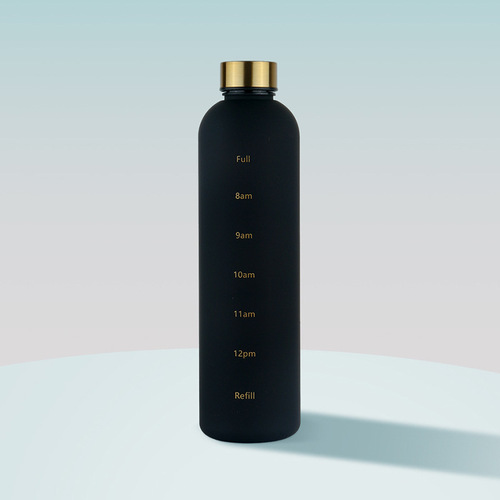 Hot-selling Southeast Asian style 1000ml minimalist space cup with single color and time scale, portable cup