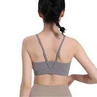 Спортивное нижнее белье Yiwu, впитывающее пот, быстросохнущее женское белье для бега, топ без трубок, бюстгальтер для фитнеса, верхняя одежда, красивый топ для йоги на спине