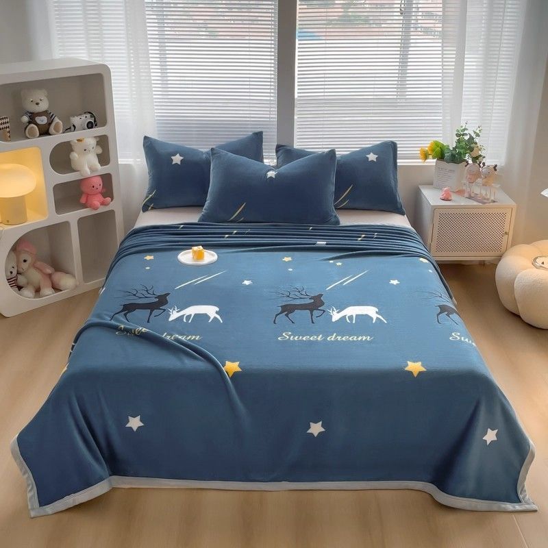 Dual lados de la leche mantas de lana de coral frida gruesa mantas de lana de coral dormitorio de estudiantes mantas de cama mantas invierno