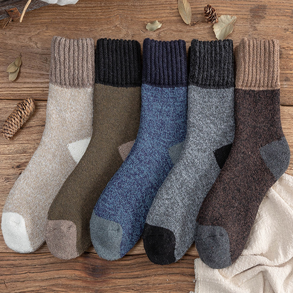 Thickened Wool Socks - Brown