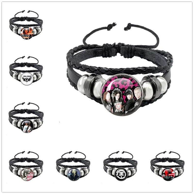 German Rock Band Tokio Hotel Tokyo Hotel Bracelet Bill Kaulitz Logo Jewelry Bracelet German Rock Band Tokio Hotel Tokyo Hotel Bracelet Bill Kaulitz Logo Jewelry Bracelet