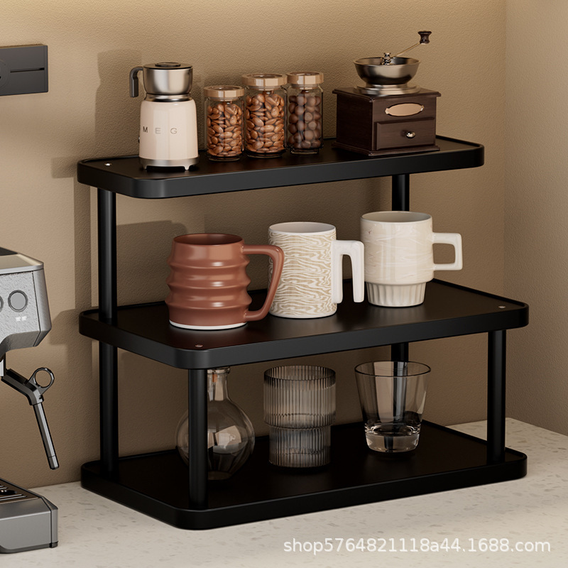 Cup Holder Storage Rack Dining Table Countertop Water Cup Organizer Coffee Corner High-End Tea Set Multi-Layer Display Rack