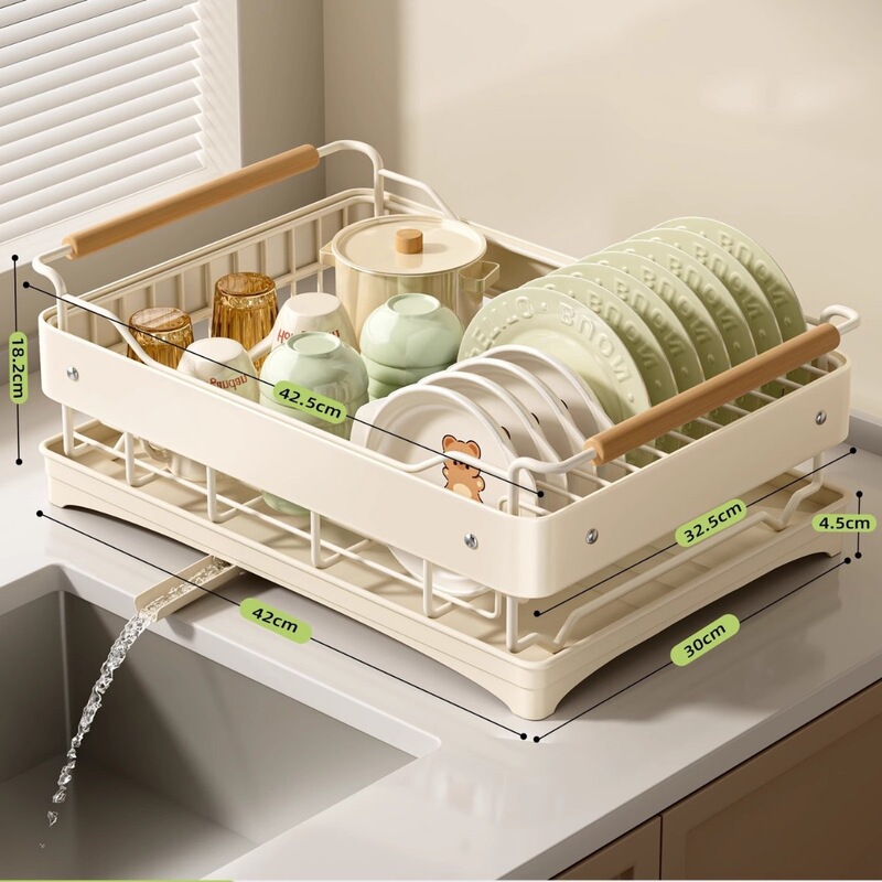 キッチン食器収納ラック収納ボックス家庭用カウンタートップ多機能排水ラック食器棚と箸|undefined