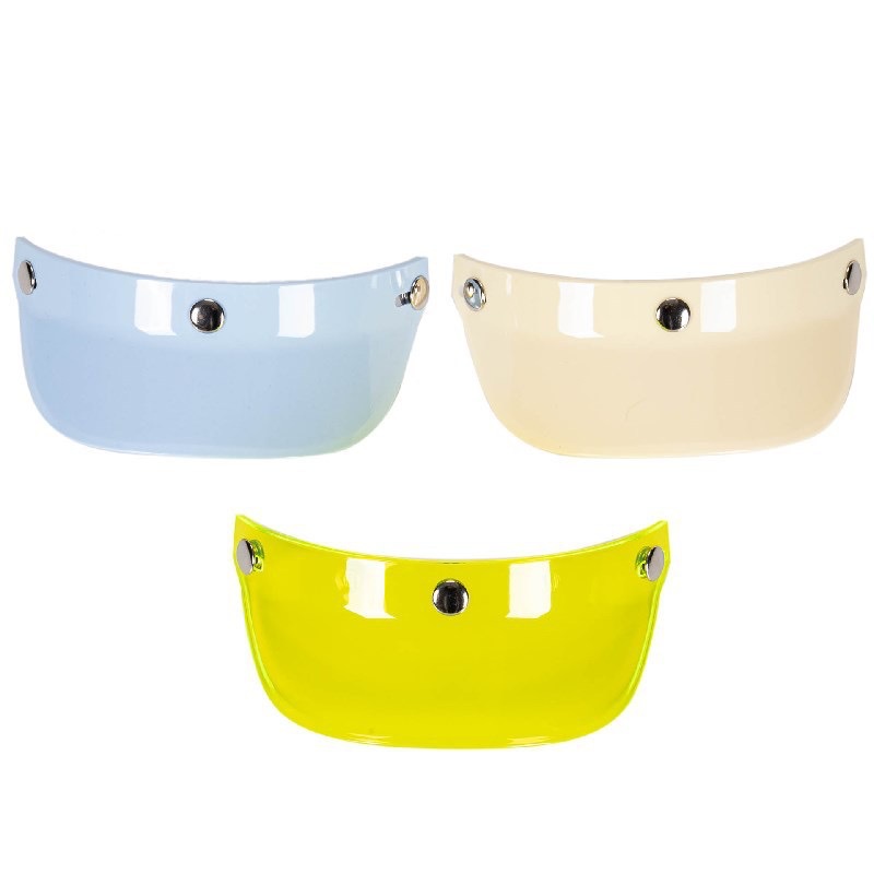 Retro Helmet Brim Visor 3/4 Helmet Brim Motorcycle Half Helmet with Three Buckles Universal Short Brim Sunshade