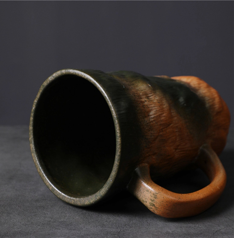 Ceramic Coffee Mug Large Capacity Creative Kiln Change Glacier Cup_voghion.com