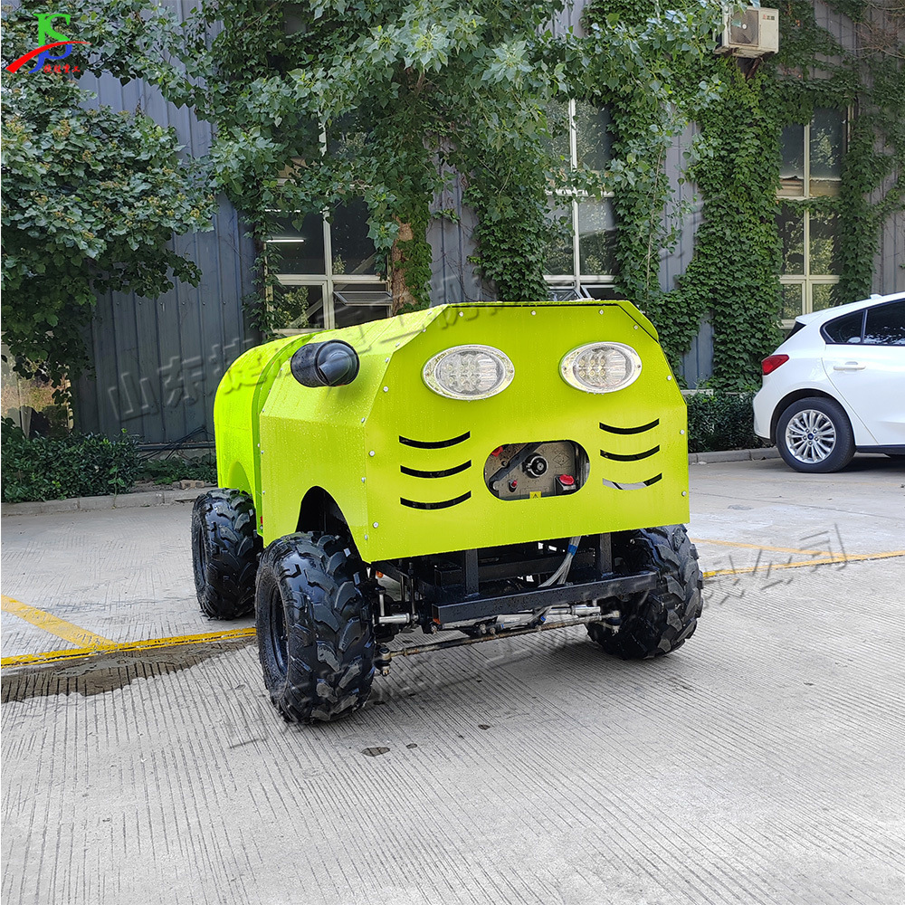 Pequeño rociador de control remoto de cuatro ruedas, rociador de suministro de aire eléctrico, camión de inyección de separación hombre-máquina autopropulsivo