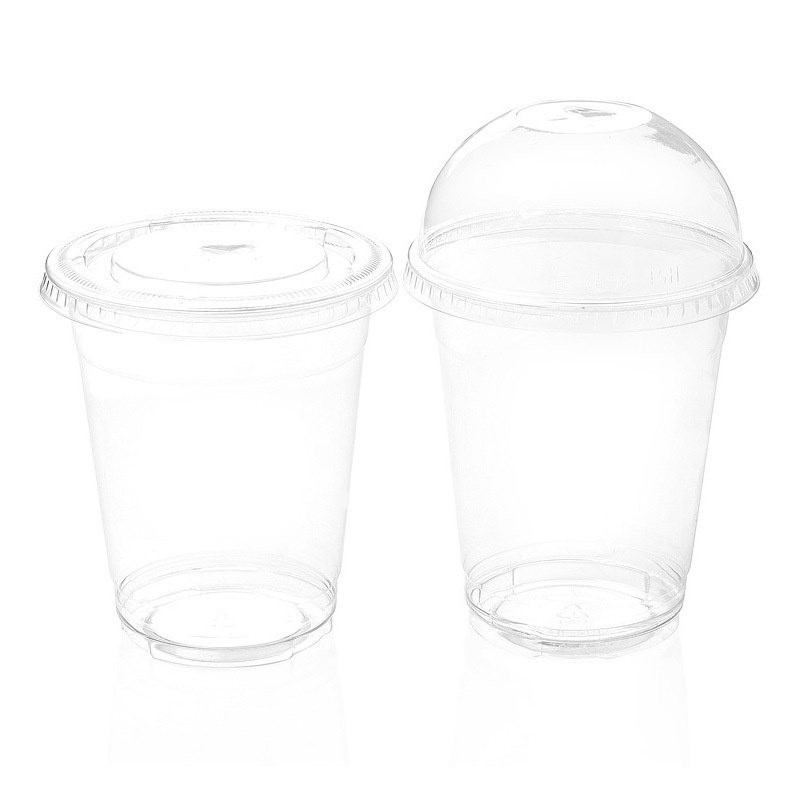 Vaso de plástico para té con leche, vaso desechable para bebidas frías de café, vaso transparente de PET para hielo con tapa, vaso desechable de alta transparencia para bebidas