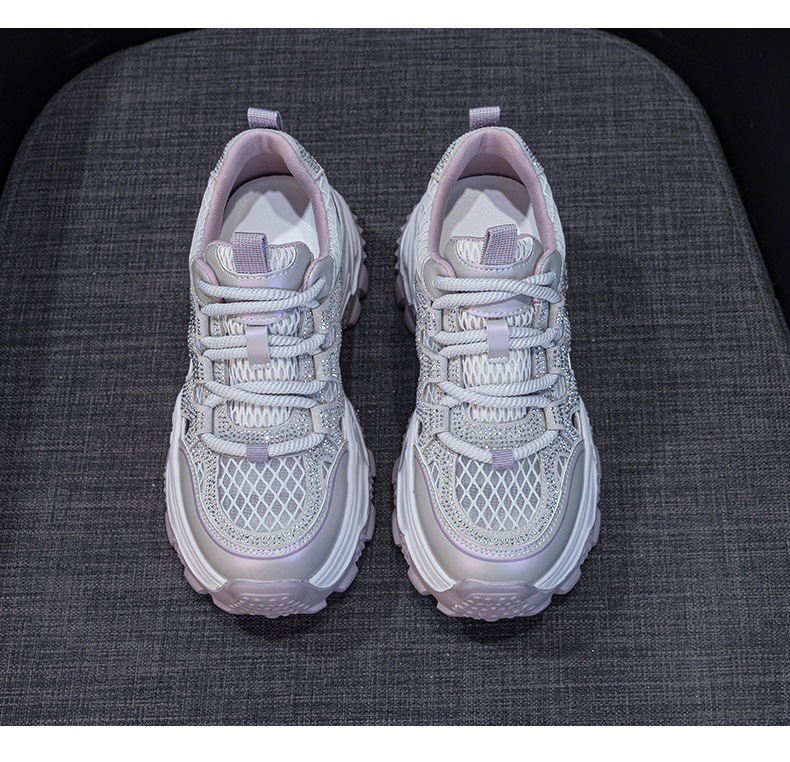 Giày sneaker nữ đế dày tăng chiều cao lưới thoáng khí mùa hè 2026 — Trắng 5075, Champagne 5075, Tím 5075 chi tiết 23