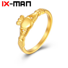 北欧爱尔兰传统克拉达结婚戒指环无性别情侣对戒手饰品一件代发