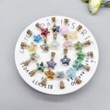 水晶碎石漂流瓶微缩娃屋diy木塞挂摆件饰品配件景区许愿瓶几何瓶
