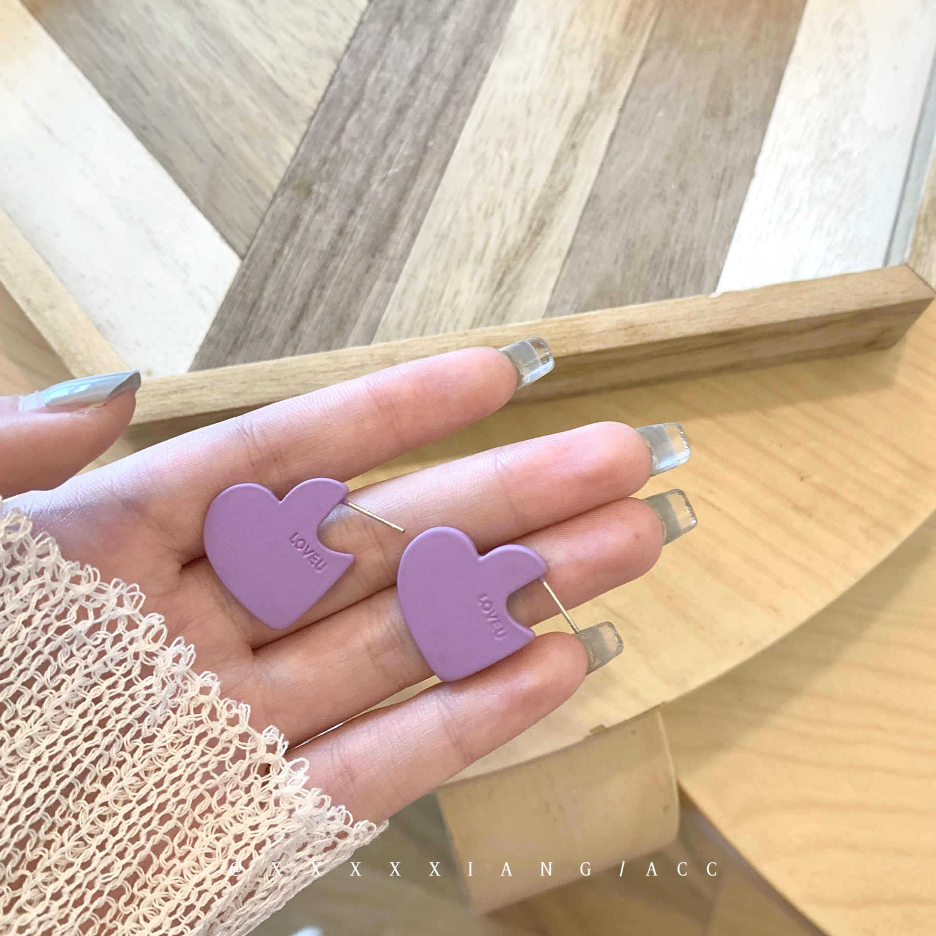 Purple earrings