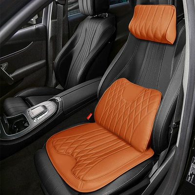seat cushion and lumbar support suitable Waist support - neck-pillowlumbar-supportcushion-in-hermes-orange