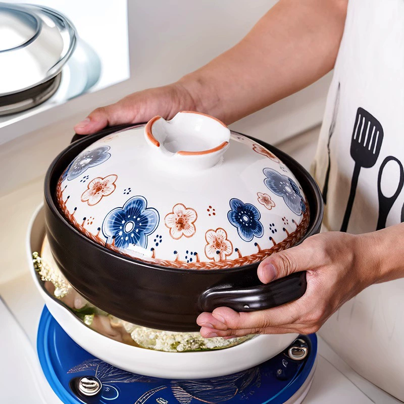 Коржик из глины посуда 'Tang Flavor Pot' котелок для газовой плиты рагу кастрюля для супа керамический глиняный горшок из электролитной слюды сделанный из сподумена
