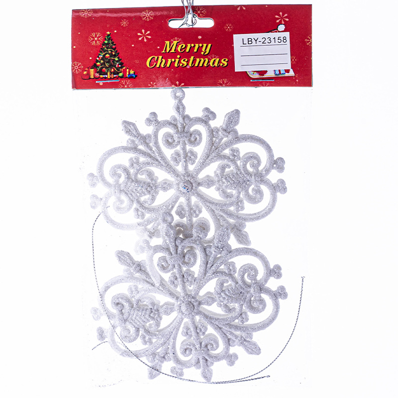 Adornos de Navidad personalizados polvo brillante blanco Ángel de plástico árbol de Navidad artesanía retro decoración de chimenea colgante