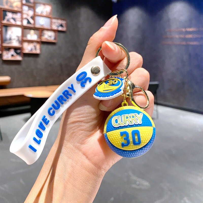乔丹科比NBA篮球钥匙扣仿真立体篮球钥匙链情侣汽车吊饰书包挂件|undefined