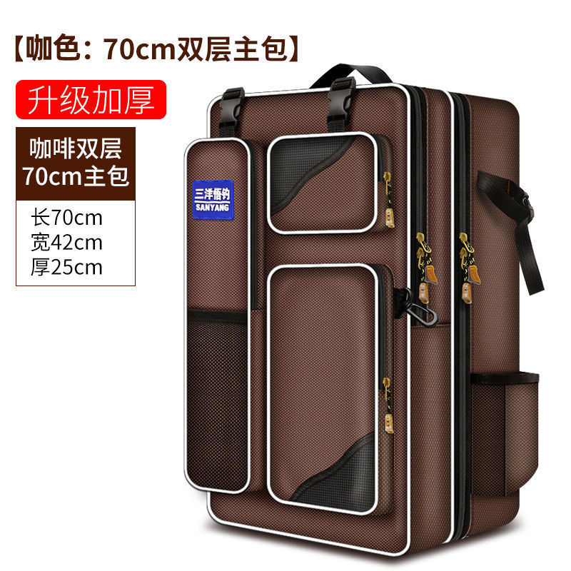 Mochila de pescar, mochila de hombro, mochila de pesca multifuncional, bolsa de pescado de doble capa, bolsa de caña de pesca, fábrica de artículos de pesca, comercio al por mayor