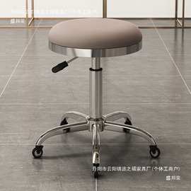大工凳升降圆凳子旋转滑轮理发店师傅凳化妆凳