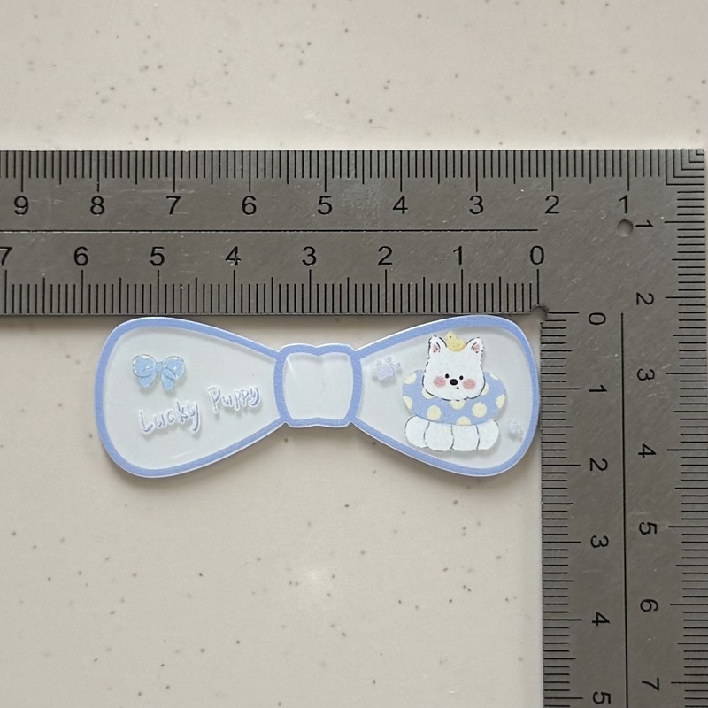 新しいカラフルな二層ウエストハイランド子犬アクリルアクセサリー弓水滴ジュエリー DIY 手作り材料|undefined