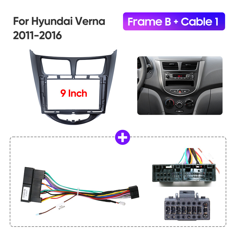 9inch Android Universal Car Navigator Dvd Suitable for Hyundai Rena Verna Face Frame Panel Modification Set