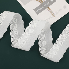 愛心蝴蝶結刺繡棉布花邊 洛麗塔花邊輔料 彩色刺繡花邊 工廠