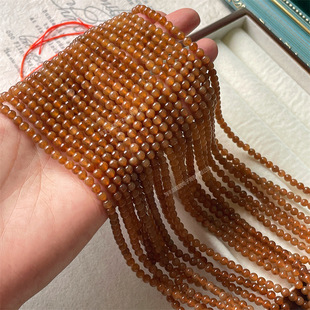 Wholesale explosions sugar and sugar natural Hetian jade 4mm small rice beads baby beads necklace cargo head clean through the body