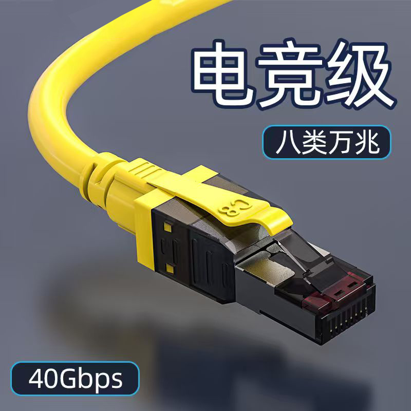 八类网线万兆千cat8家用高速光纤宽带电竞铜网络电脑路由器