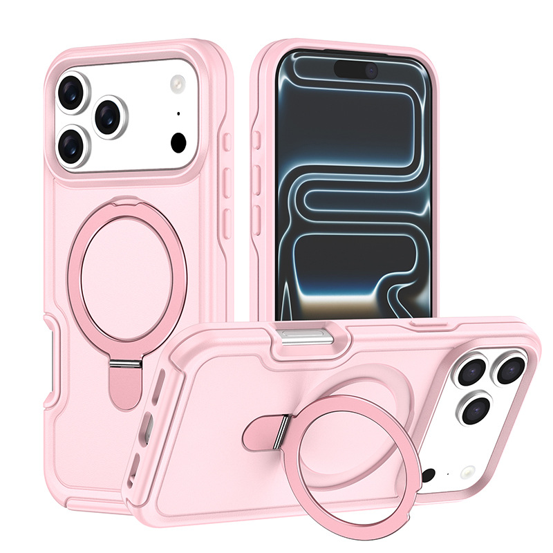 Comercio electrónico transfronterizo entre Europa y Estados Unidos aplicable al iPhone 17 Pro max Armor de guerra raqueta de cola redonda soporte de caso de teléfono móvil
