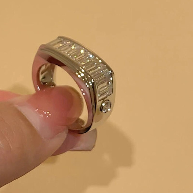 Vierkante ring met zirkonia voor dames luxe designerring_voghion.com