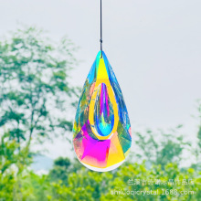 跨境人造水晶挂饰太阳捕手棱镜玻璃风铃彩虹挂件水滴吊坠工艺品球