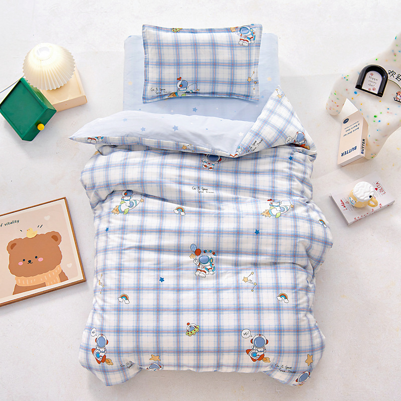 Class A cotton kindergarten quilt three-piece quilt cover cotton baby children's bed sheet quilt core cover nap quilt cover