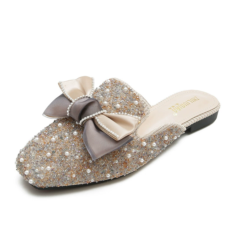 2026 Новые Бaoту Half Slippers Женские кожаные мюли плоские обувь для отдыха сандалии 41-43