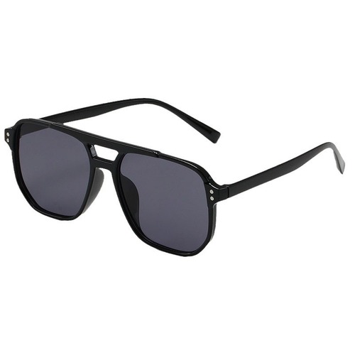 New style square frame sunglasses UV protection internet celebrity retro jelly color ocean sheet double beam rice nail pilot sunglasses 