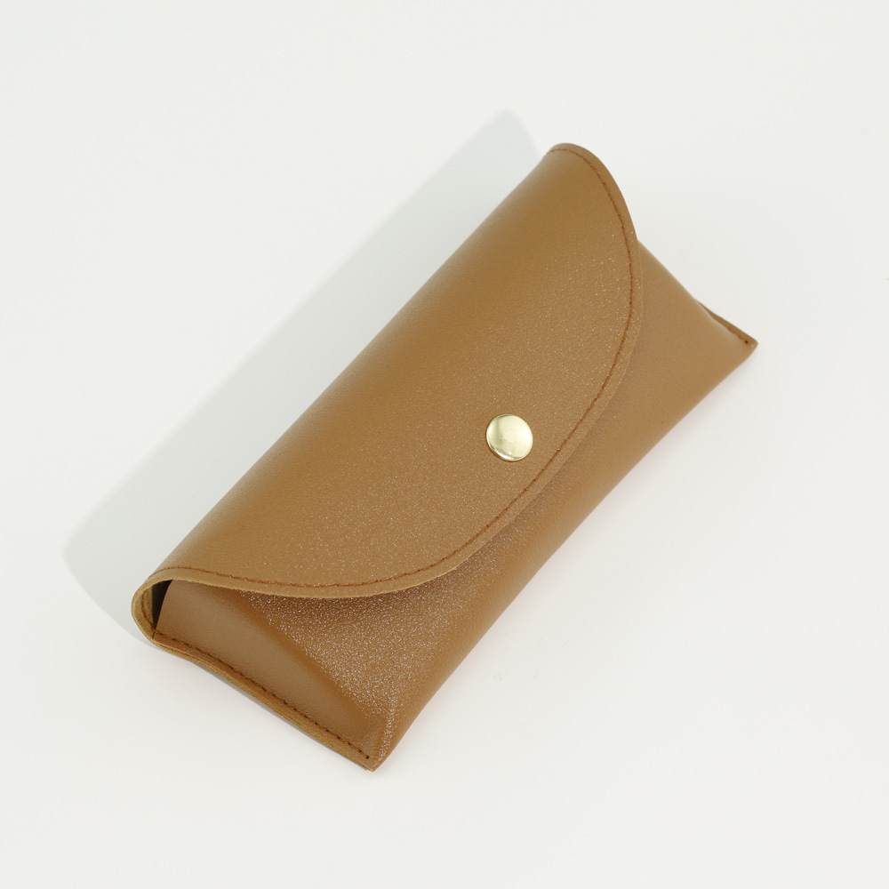 Classic Style Solid Color Pu Leather Unisex Glasses Case display picture 15