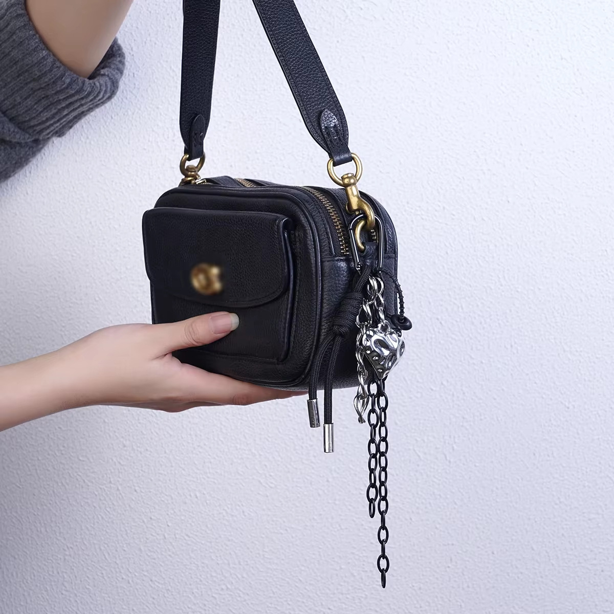 Love Strawberry Grape Bow Flower Keychain