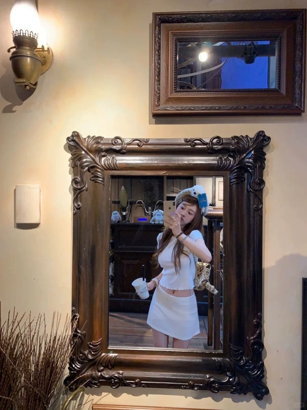 纯欲风甜妹穿搭白色T恤上衣女2025夏季新款高腰百搭半身裙两件套|undefined