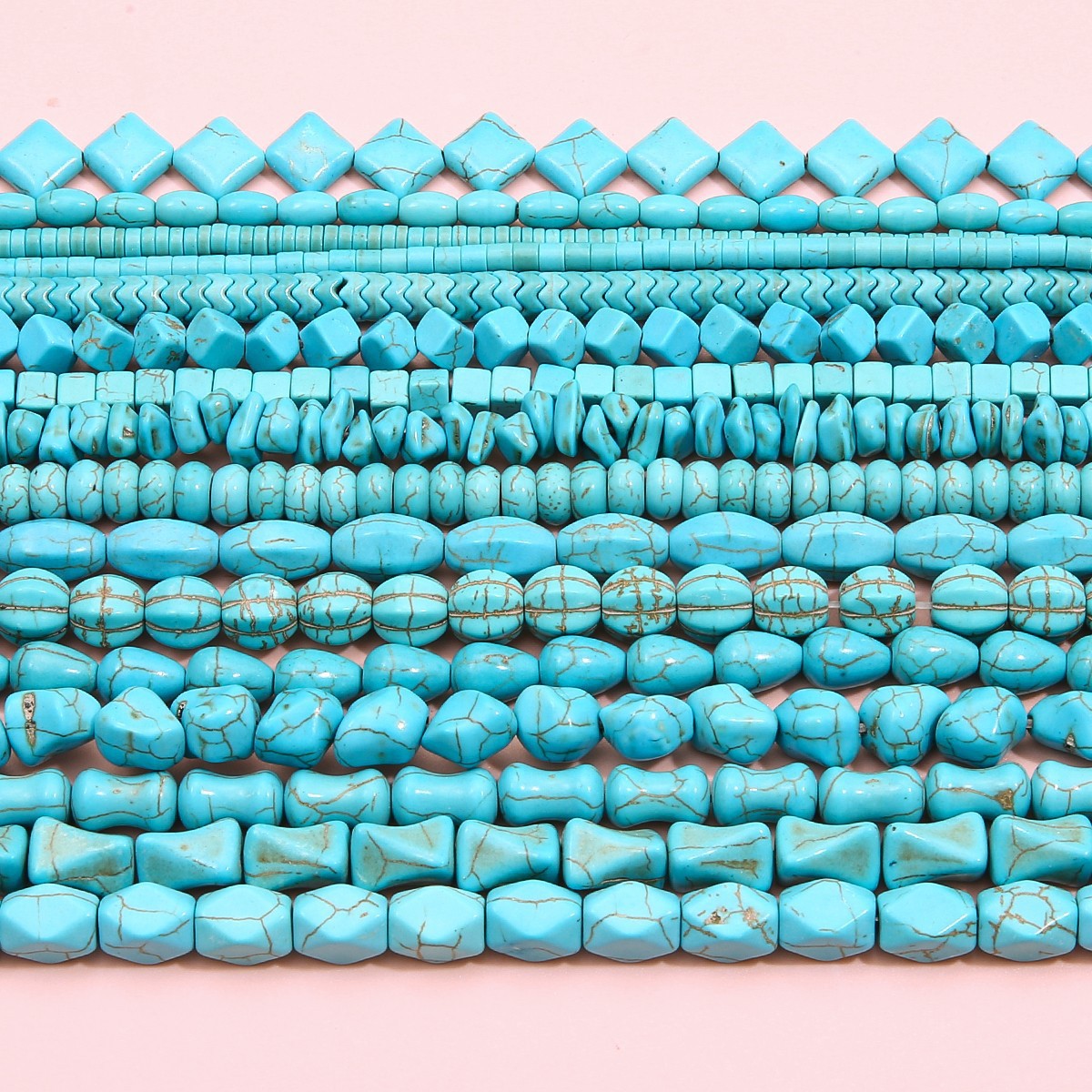 Synthesized turquoise universal round beads
