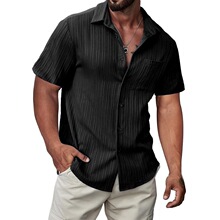 P 35678 Men's Striped Short Sleeve Shirt ����ƴɫ���� ��