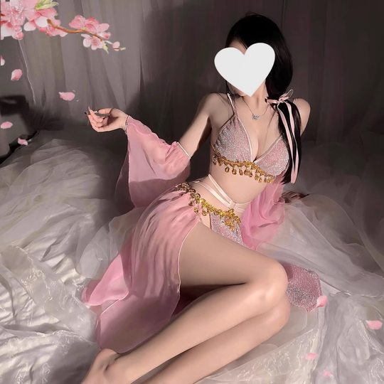 Sexy lingerie antique Hanfu exotic sexy exposed waist retro belly band lace chiffon nightgown retro wholesale
